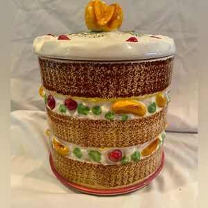 Vintage 1960'S Napcoware Japan Layered Cake Cookie Jar RARE